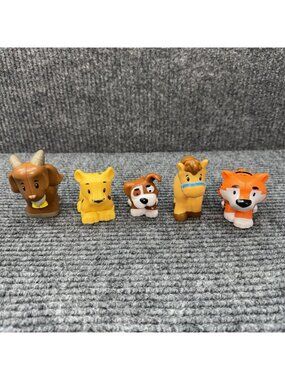 Little People Animal Lot Of 5 Dog Tiger Goat Horse Leopard Cheetah Jungle Farm